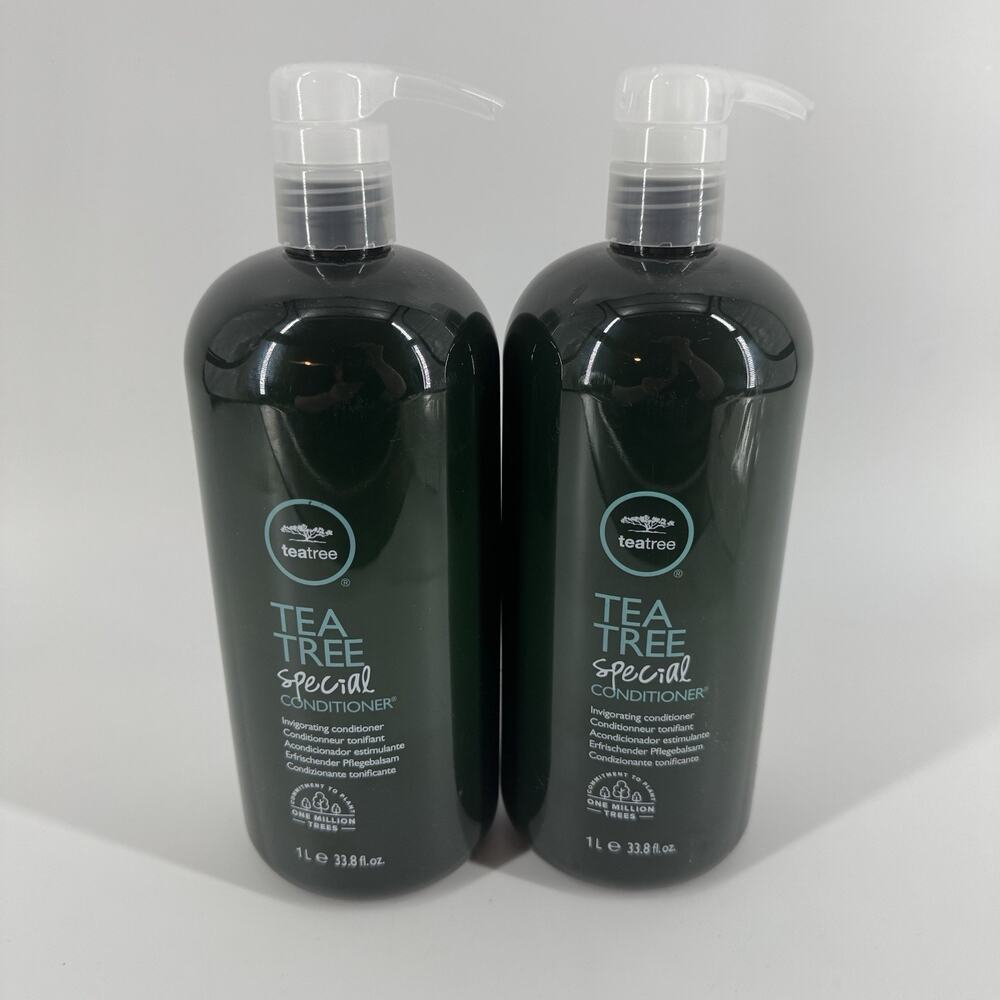 Paul Mitchell Tea Tree Special Conditioner Set Of 2 W/ Pump 33.8oz New!
